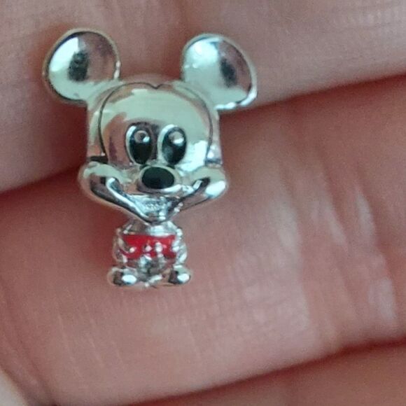 925 Sterling Silver Mickey Mouse Charm - Picture 3 of 6